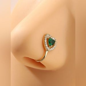 Zircon Heart Nose Cuff